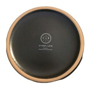 Stone + Lain Black Bowls Set of 4 Dinnerware Modern Ledge Stoneware Matte Excel.